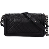 Chanel Quilted Lambskin Antique Boy Single Flap Crossbody Bag