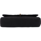 Chanel Quilted Cotton 24K Gold Single Flap Shoulder Bag