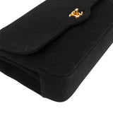 Chanel Quilted Cotton 24K Gold Single Flap Shoulder Bag