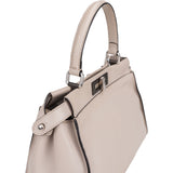 Fendi Grey Leather Peekaboo Handbag