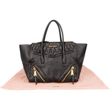 Miu Miu Black Leather Motorcycle Handbag