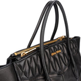 Miu Miu Black Leather Motorcycle Handbag