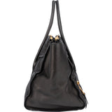Miu Miu Black Leather Motorcycle Handbag