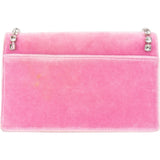Gucci Pink Velvet Crystal Mini Dionysus Crossbody Bag