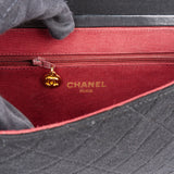 Chanel Quilted Cotton 24K Gold Single Flap Shoulder Bag