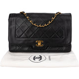 Chanel Quilted Lambskin 24K Gold Single Flap Crossbody Bag