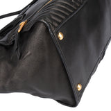 Miu Miu Black Leather Motorcycle Handbag