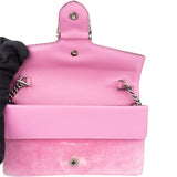 Gucci Pink Velvet Crystal Mini Dionysus Crossbody Bag
