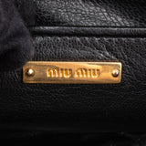 Miu Miu Black Leather Motorcycle Handbag