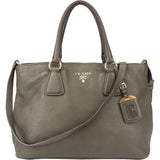 Prada Green Calfskin Vitello Handbag
