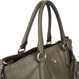 Prada Green Calfskin Vitello Handbag