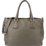 Prada Green Calfskin Vitello Handbag