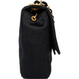 Chanel Quilted Velvet Crystal Single Flap Crossbody Bag