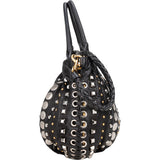 Miu Miu Heavy Rivet Details Leather Handbag