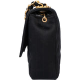 Chanel Quilted Velvet Crystal Single Flap Crossbody Bag