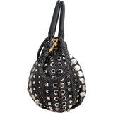Miu Miu Heavy Rivet Details Leather Handbag