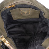 Prada Green Calfskin Vitello Handbag