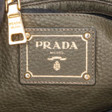 Prada Green Calfskin Vitello Handbag