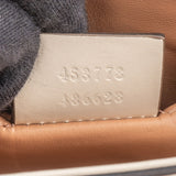 Gucci White Leather Queen Margaret Bee Shoulder Bag