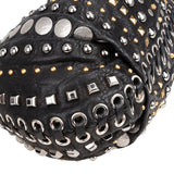 Miu Miu Heavy Rivet Details Leather Handbag