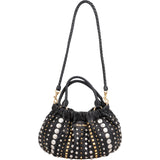 Miu Miu Heavy Rivet Details Leather Handbag
