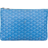 Goyard Blue Goyardine Monogram Clutch