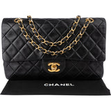 Chanel Quilted Lambskin 24k Gold Medium Double Flap Crossbody Bag