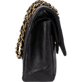 Chanel Quilted Lambskin 24k Gold Medium Double Flap Crossbody Bag