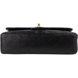 Chanel Quilted Lambskin 24k Gold Medium Double Flap Crossbody Bag