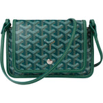 Goyard Green Goyardine Monogram Plumet Plat Crossbody Bag - vintageandkickz