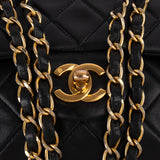 Chanel Quilted Lambskin 24k Gold Medium Double Flap Crossbody Bag