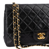 Chanel Quilted Lambskin 24k Gold Medium Double Flap Crossbody Bag