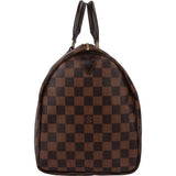 Louis Vuitton Damier Ebene Monogram Speedy 35 Handbag