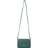 Goyard Green Goyardine Monogram Plumet Plat Crossbody Bag - vintageandkickz