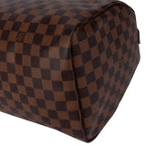 Louis Vuitton Damier Ebene Monogram Speedy 35 Handbag