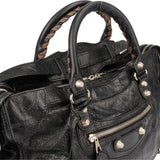 Balenciaga Black Leather City Handbag