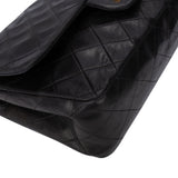 Chanel Quilted Lambskin 24K Gold Medium Double Flap Crossbody Bag