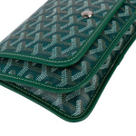 Goyard Green Goyardine Monogram Plumet Plat Crossbody Bag - vintageandkickz