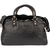 Balenciaga Black Leather City Handbag