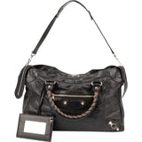 Balenciaga Black Leather City Handbag