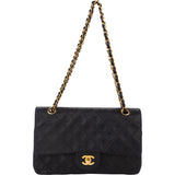 Chanel Quilted Lambskin 24K Gold Medium Double Flap Crossbody Bag