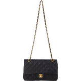 Chanel Quilted Lambskin 24K Gold Medium Double Flap Crossbody Bag