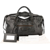 Balenciaga Black Leather City Handbag
