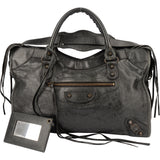 Balenciaga Black Leather City Handbag