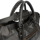Balenciaga Black Leather City Handbag