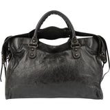 Balenciaga Black Leather City Handbag