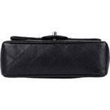 Chanel Quilted Caviar Leather Palladium Single Flap Crossbody Bag