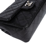 Chanel Quilted Caviar Leather Palladium Single Flap Crossbody Bag