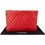 Chanel Quilted Lambskin CC Clutch