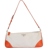 Prada White Nylon Triangle Shoulder Bag